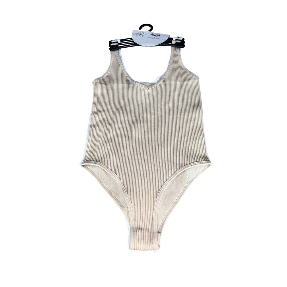 Aura 2 Pack Seamless Ribbed Bodysuits XS/S Nylon Spandex
